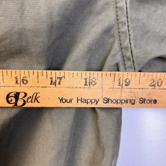 Old Navy Cinched Waist Utility Jacket Women's Medium Snap & Zip Front Military - Picture 8 of 10